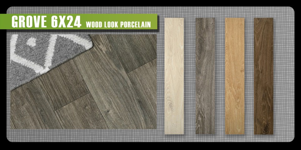 Grove Emser wood look porcelain ceramic tile plank rustic grain 6x24 trending new product