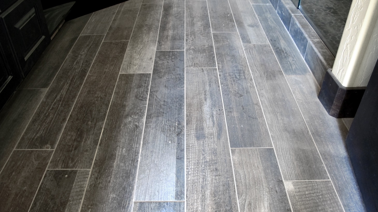 Wood plank porcelain tile Oregon Tile & Marble Fioranese Ceramic Cottage Wood Ruggine 6x36 reclaimed