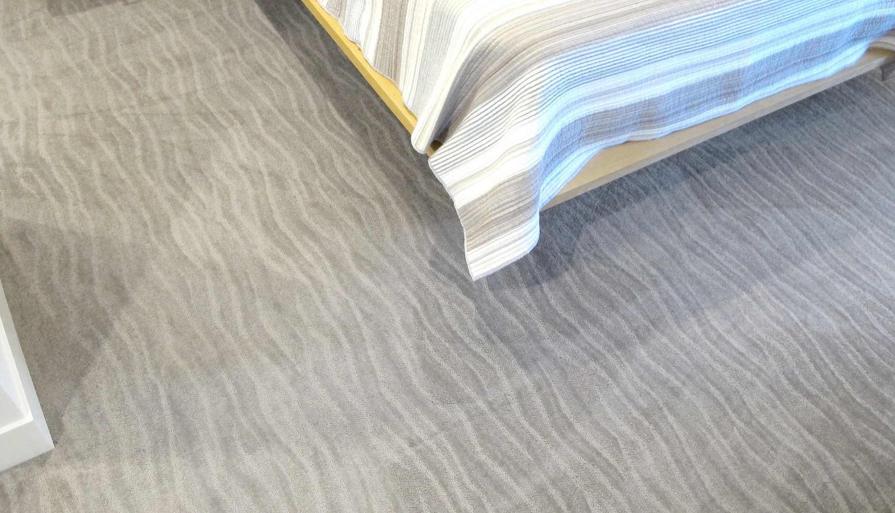 Surfs Up Simply Taupe Tuftex Carpet Shaw wave pattern gray water